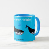 シーサイドサマーホリデー – ブルーホエールホテル マグカップ (正面右)