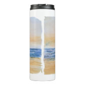 シーサイドサンライズ – 水の色シースケー絵を描プのウィット タンブラー (裏面)
