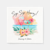 シーサイドシピン |トロピカルビーチ園区園路 スタンダードカクテルナプキン (正面)