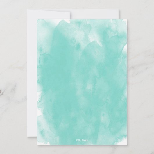 シーサイドシピン |熱帯ビーチのベビーシャワー 招待状 (裏面)