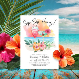 シーサイドシピン Tropical Sip Hooray Shower 招待状