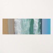 シーサイドシーウェーブスサンドビーチテンプレートフィットネス ヨガマット (正面(横))