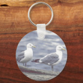 シーサイドシーグルボタン キーホルダー (正面)