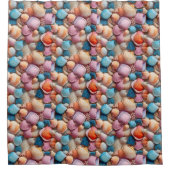 シーサイドシーシェルシャワーカーテン シャワーカーテン (正面)