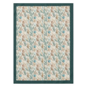 シーサイドシーシェルズシースターズパステルグリーンアイボリー テーブルクロス (正面)