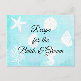 シーサイドシーシェルレシピfor the 結婚 bride's ポストカード