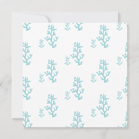 シーサイドシーホース結婚式招待状 |アクア (裏面)