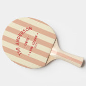 シーサイドスイートピーチストライピング&ファミリー名 卓球ラケット (横)