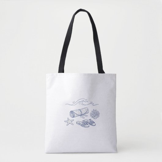 シーサイドスケッチトート トートバッグ (正面)