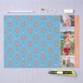 シーサイドスターとミュージックノートハッピーバースデー写真 薄葉紙 (クラフト)