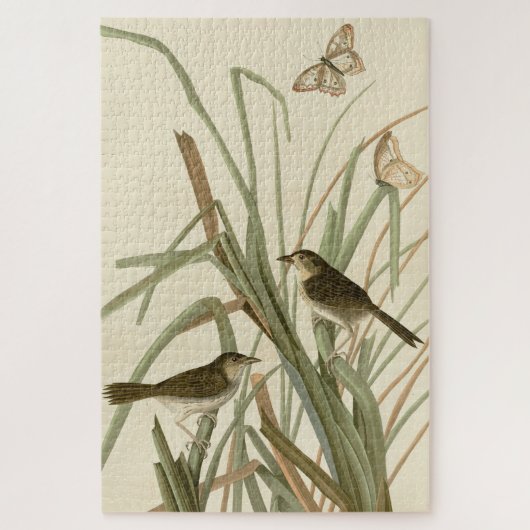 シーサイドスパロウ（フィンチ）オードボンのアメリカの鳥 ジグソーパズル (縦)