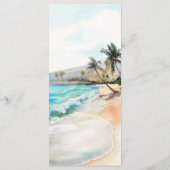 シーサイドセレニティトロピカルビーチモノグラム結婚ズ メニュー (裏面)