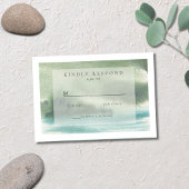 シーサイドセレニティブルーグリーンクリーム 出欠カード