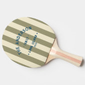 シーサイドセージ牧草地ストライピングとファミリ名 卓球ラケット (横)