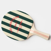シーサイドセージ緑のストライピングとファミリ名 卓球ラケット (横)