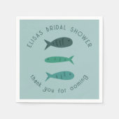 シーサイドソワレーブライダルシャワー かわいいお魚 CUSTOM スタンダードカクテルナプキン (正面)