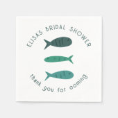 シーサイドソワレーブライダルシャワー かわいいお魚 CUSTOM スタンダードカクテルナプキン (正面)