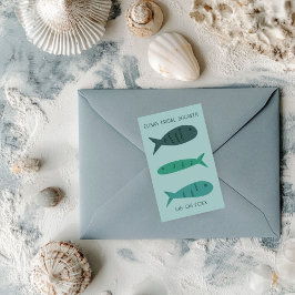 シーサイドソワレーブライダルシャワー かわいいお魚 CUSTOM 長方形シール