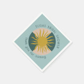 シーサイドソワレーブライダルシャワー モダン かわいい オーダーメイド スタンダードカクテルナプキン (角)