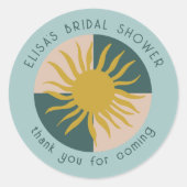 シーサイドソワレーブライダルシャワー モダン かわいい オーダーメイド ラウンドシール (正面)