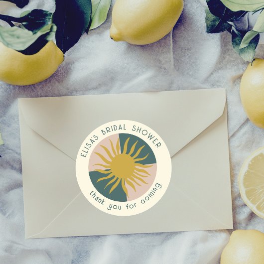 シーサイドソワレーブライダルシャワー モダン かわいい オーダーメイド ラウンドシール