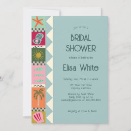 シーサイドソワレーブライダルシャワー モダン かわいい オーダーメイド 招待状