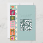 シーサイドソワレーブライダルシャワー モダン かわいい カスタムQR 招待状 (裏面)