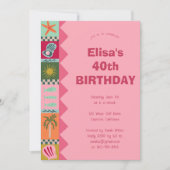 シーサイドソーリーバースデーパーティーモダンキュートカスタム 招待状 (正面)