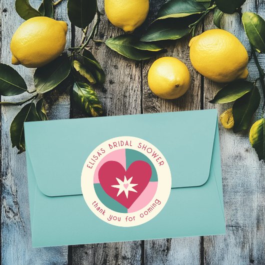 シーサイドソーリーブライダルシャワーモダンキュートカスタム ラウンドシール