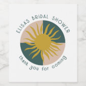 シーサイドソーリーブライダルシャワーモダンキュートカスタム ワインラベル (シングルラベル)