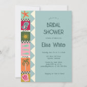 シーサイドソーリーブライダルシャワーモダンキュートカスタム 招待状 (正面)