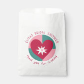シーサイドソーリーブライダルシャワーモダンハート フェイバーバッグ (正面)