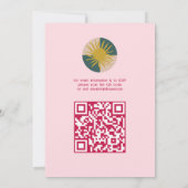 シーサイドソーリーモダンブライダルシャワーカウカスタムイQR 招待状 (裏面)