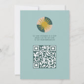 シーサイドソーリーモダンブライダルシャワーカウカスタムイQR 招待状 (裏面)