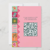 シーサイドソーリーモダンブライダルシャワーカウカスタムイQR 招待状 (裏面)