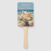 シーサイドテーマ結婚式 プログラムファンのセット ハンドファン (裏面)