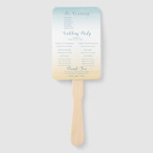 シーサイドテーマ結婚式 プログラムファンのセット ハンドファン (正面)