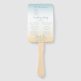 シーサイドテーマ結婚式 プログラムファンのセット ハンドファン