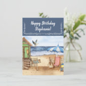 シーサイドデイアットザビーチ パーソナライズされた サンキューカード (スタンド正面)