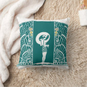 シーサイドデコターコイズと黄色 クッション (ブランケット)