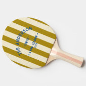 シーサイドデザートセージのストライピングと家族名 卓球ラケット (横)