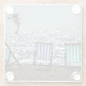 シーサイドデッキチェアとカモメ ガラスコースター (裏面)