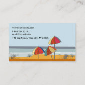 シーサイドトラベル傘帆船海 名刺 (裏面)