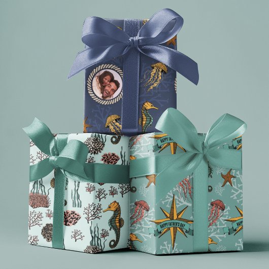 シーサイドトレシーホース&コーラル航海の ラッピングペーパーシート