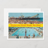 シーサイドハイツからの挨拶、ニュージャージー旅行 ポストカード (正面/裏面)