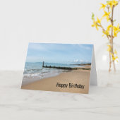 シーサイドハッピーバースデーカード カード (黄色い花)