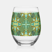 シーサイドパイナップルおもしろい ステムなしワイングラス (裏面)