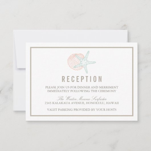 シーサイドパステルズウェディングレセプション 招待状 (正面)