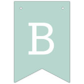 シーサイドパステルミントストライプホテル赤ちゃんシャワー バンティングフラッグ (第3の旗)