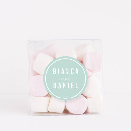 シーサイドパステル淡い色のズ結婚アクア ラウンドシール